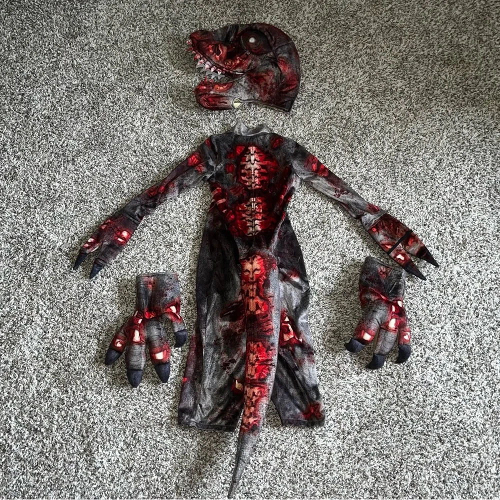 Kids Zombie Dinosaur Costume size 5/6